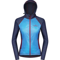 Fjord Nansen Bluzy|Bluza HASVIK WIND WOMEN blue/navy melange/red