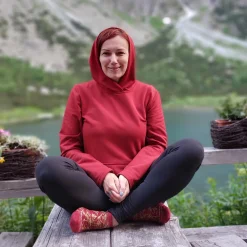 Fjord Nansen Bluzy|Bluzy|Bluza VIK HOODED UNISEX oaky red