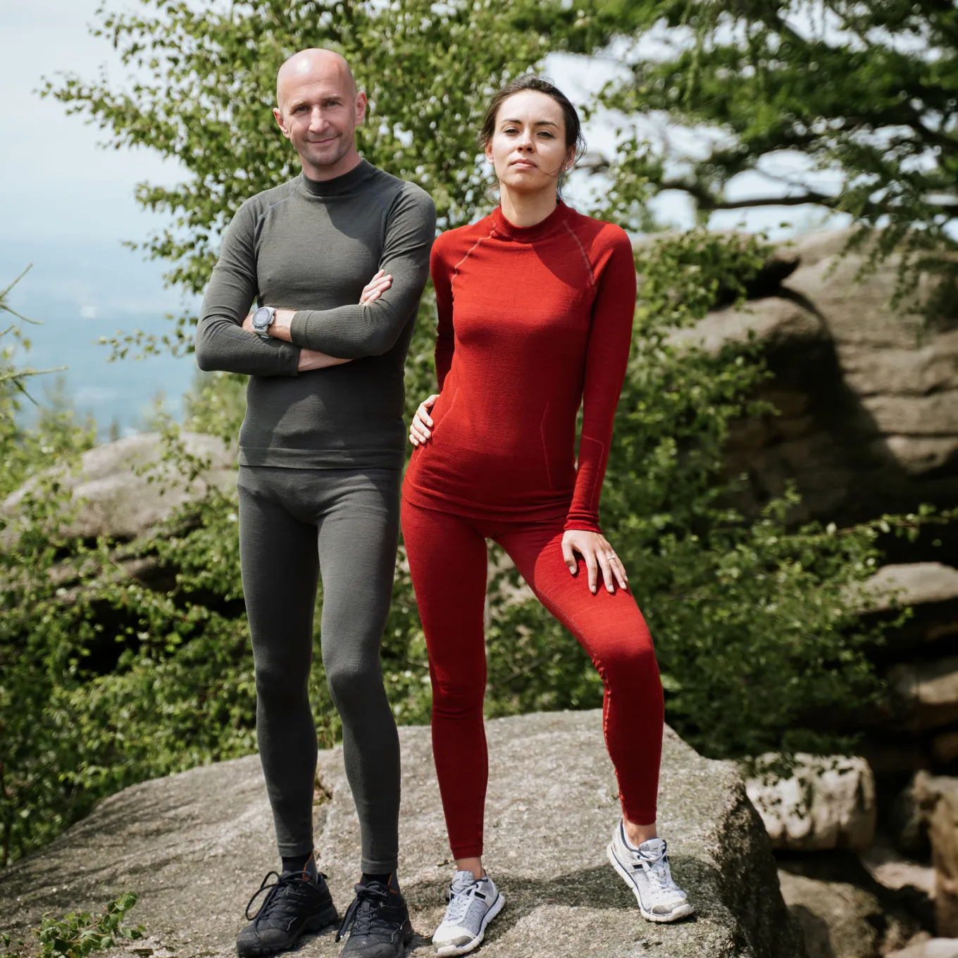 Fjord Nansen Bielizna|Getry OXIVA MERINO LEGGINGS WOMEN oaky red