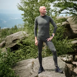Fjord Nansen Koszulki|Bielizna|Koszulka OXIVA MERINO LONGSLEEVE MEN deep forest