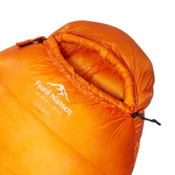 Fjord Nansen Puchowe|Śpiwór puchowy SVALBARD 510 DUCK HYDRO MID LEFT -6°C/825g orange